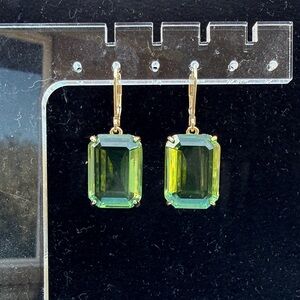 Lauren Ralph Lauren Green and Gold Drop Earrings